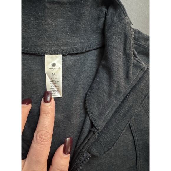 Yogalicious Lux Women’s Full-Zip Jacket Size M – Charcoal Gray, Stretch Athlet - Picture 8 of 10